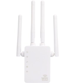 Resim Mufunye 1200mbps Çift Bantlı Wifi Genişletici - 4 Antenli, Çift Ağ Portlu, Sinyal Güçlendirici, Amerika Standartı 