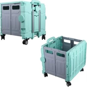 Resim Luord - Store Sunup SN-26968 Katlanabilir Market Pazar Kamp Tekerlekli Alışveriş Arabası 60KG Kapasiteli 