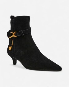 Resim Steve Madden Roller Black Sued Kadın Siyah Topuklu Bot Roller 