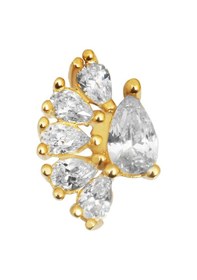Resim Altınkesesi Altın Damla Piercing Tragus Helix Altın 