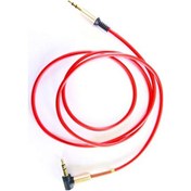 Resim Aux Kablo - Yaylı - 3.5 Mm Stereo - 90 Derece Erkek - Erkek - 1.2 