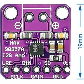 Resim MAX98357 I2S 5V 3 W Ses Yükseltici Amfi Class D Dijital Ses Müzik 