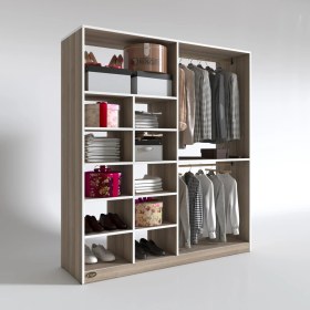 Resim Kenzlife giysi dolabı fikret 180*180*45 crd gardırop 