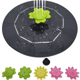 Resim Geeksen Güneş Enerjili Süzülür Petal Fontaine - 9 Farklı Nozzle, 5v/3w, Su Döngüsü Ve Oksijen, Bahçe/üçgen Havuzlar İçin 