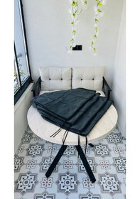 Resim Bahçe Balkon Takımı Minder Kılıf Takımı 4 Adet Antrasit 