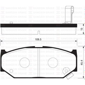 Resim SANGSIN SP2086 Fren Balatası Ön Swift III Sg 1.3 1.3 4X4 1.5 1.6 05- Swift IV 1.6 06- Gdb35229 