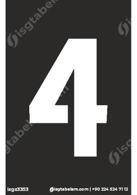 Resim 4 Rakamı Boyama Şablonu 