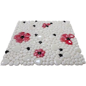 Resim MozaiKristaL Mutfak Tezgah Arası Ve Tüm Yüzeyler Için Çiçekli Cam Mozaik ( 5 File Karo = 0.5 M2 Fiyatıdır ) 