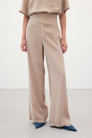Resim Sateen Kadın Kumaş Pantolon 1848-5057 