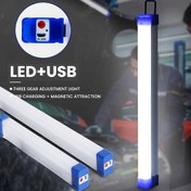 Resim LiHangStar 32CM/17CM USB Şarjlı LED El Feneri, Mıknatıslı Taban ve Askı - Acil Durum, Dış Mekan ve Gece Pazarı Kullanımı için Taşınabilir Kamp Işığı, 3 Hız Ayarı, Şarj Edilebilir Pil, 150 Lumen, 5 Metre Menzil, Dış Mekan Aydınlatması | Ayarlanabilir Parlaklık | Dayanıklı Yapı, LED Işık 
