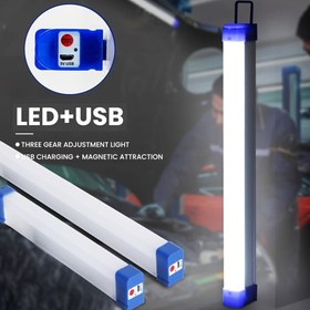 Resim LiHangStar 32CM/17CM USB Şarjlı LED El Feneri, Mıknatıslı Taban ve Askı - Acil Durum, Dış Mekan ve Gece Pazarı Kullanımı için Taşınabilir Kamp Işığı, 3 Hız Ayarı, Şarj Edilebilir Pil, 150 Lumen, 5 Metre Menzil, Dış Mekan Aydınlatması | Ayarlanabilir Parlaklık | Dayanıklı Yapı, LED Işık 