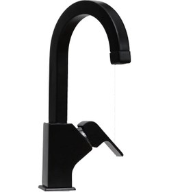 Resim Kuğu Eviye Lavabo Bataryası Lüx Pirinç Siyah 