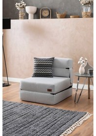 Resim Good Night Oskar Sırt Destekli Katlanır Koltuk & Yatak Açık Gri 