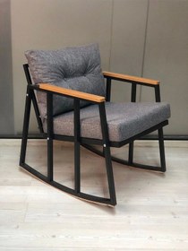 Resim Adımshops Sallanan Sandalye Tv Koltuğu Kafe-balkon-mutfak-berjer-ofis-salon Sallanır Tekli Koltuk Gri 