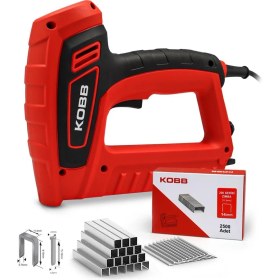 Resim Kobb KBZ200 8-16MM Zımba ve 15-16MM Profesyonel Çivi Çakma Makinesi + 3000 Adet Yedek Zımba ve Çivi 