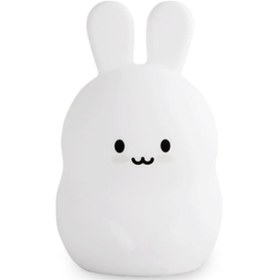 Resim Yaozixia Tavşan Silikon Işık Pat Gece Lambası Usb Şarj Edilebilir Işık Çocuk Hediyesi Diğer 