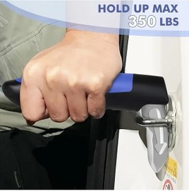 Resim Dashanshop Kırmızı Yaşlılar İçin 2 Adet Evrensel Araç Kapı Kolu, Emniyet Kemeri Kesici Ve Cam Kırıcı 