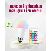Resim Rgb Uzaktan Kumandalı LED Ampul 16 Renk Dekoratif Aydınlatma 
