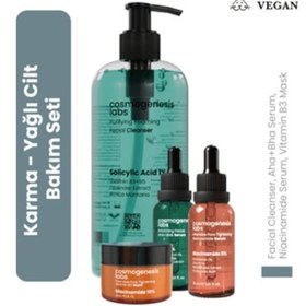 Resim Cosmogenesis Labs Akne Karşıtı ve Gözenek Sıkılaştırıcı Vegan Cilt Bakım Seti 