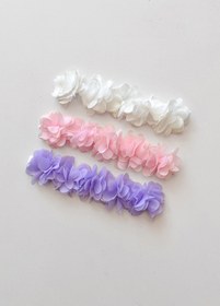 Resim COOLMINIES Kız Bebek Çiçekli 3’lü Lastikli Bandana Seti,Saç Bandı Seti 