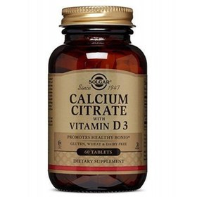 Resim Solgar Calcium Citrate with Vitamin D3 250 mg 60 Tablet 