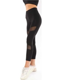 Resim Bonbonetti Chocolate Baby & Kids Kadın Siyah Çif Tül Yüksek Bel Spor Tayt SiYAH 