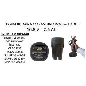 Resim Akülü Budama Makası Bataryası 32 Mm İçin Uygundur 
