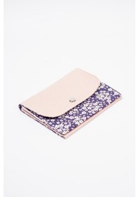 Resim Fabric Craft Bag Kadın Cüzdanı Kumaş, Çıtçıt Kapamalı Gül Kurusu 