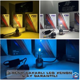 Resim at aydın tuning H3 ÇAKARLI 3 RENK LED XENON / SARI + BEYAZ + BUZ MAVİ 15.000 LÜMEN 
