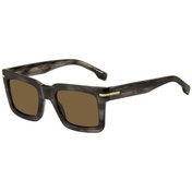 Resim Hugo Boss Unisex Çok Renkli-Kahverengi Organik (UV) Cam Selüloz Asetat (Selüloid) Kapalı Çerçeve Tasarım Güne 