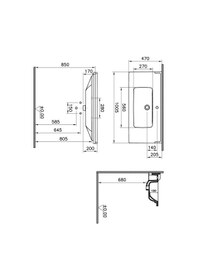 Resim VitrA Integra Classic Etajerli Lavabo 100 CM 7002B003-0001 