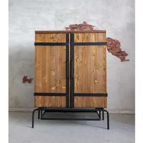 Resim Deryawood Masif Ahşap Büfe 120 cm 