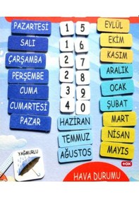 Resim Tox Takvimi Öğreniyorum Keçe Duvar Panosu . Eğitici Oyuncak 