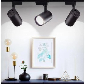Resim Kae 30W LED Ray Spot 3lü Set -Siyah Kasa -Beyaz Işık 