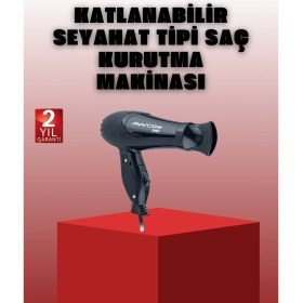 Resim Katlanabilir Saç Kurutma Makinesi Seyahat Tipi Taşınabilir Tasarım 