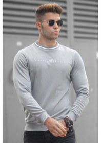 Resim Madmext Madmext Boyalı Gri Triko Erkek Kazak 5288-boyalı Gri 