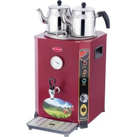Resim Işıkgaz Silverinox Elit Jumbo 23 Litre 2 Demlikli Çay Kazanı Makinesi 