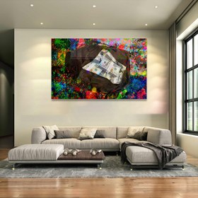 Resim Para Çantası Cam Tablo - Ceviz / 180x120 cm 