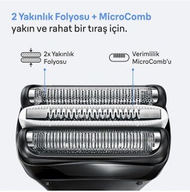 Resim Braun Series 3+ Elektrikli Tıraş Makinesi, Kuru, 3000bt 