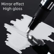 Resim 4 adet Yansıtıcı Krom Marker Kalemler - Yüksek Parlaklık, Hızlı Kuruyan, Yağ Tabanlı Mürekkep Metal, Cam, Seramik, Plastik ve Daha Fazlası için - Araba Tasarımı, El Sanatları ve Sanat Projeleri için İdeal, Sanat Malzemeleri | Parlak Bitiş | Düz Yazma Ucu, Metalik Marker'lar 