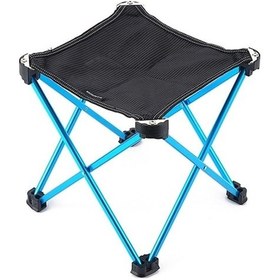Resim Dancemonkey Mavi Katlanır Kamp Tabure, Taşınabilir Küçük Tezgah C3 Açık Tırmanma Mavi 