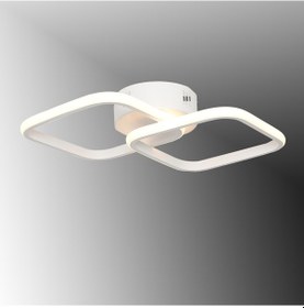 Resim Tt405-2-By Tt Aydınlatma Mat Beyaz 2 Li Kare Led Avize 