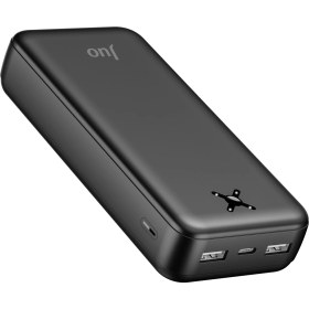 Resim Juo 20000 mAh 10.5W Çift Usb-A Çıkışlı Powerbank Taşınabilir Hızlı Şarj Cihazı Siyah 