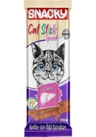 Resim Snacky Ciğerli Kedi Stick Ödül Maması 3 x 5 G 