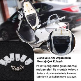 Resim Glanz Sele Altı Organizer Çanta Motosiklet Scooter Kılıf Çantası 
