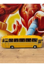 Resim scntoys Mercedes Benz Diecast Otobüs Eski Nostaljik Mercedes Şehirler Arası Otobüs Sesli Açılan Kapılar 25CM 