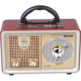 Resim M-110 Bt Nostaljik Ahşap Retro Radyo Bluetooth Fm Sd USB 