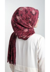 Resim Hürrem Bone Bordo Pratik Hazır Geçmeli Tesettür Eşarp Kesik Elyaf Piliseli Çi (553630009) Bordo 