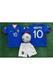 Resim Yenteks Cristiano Ronaldo Fransa Mbappe Çocuk Forma Takımı 4'Lü Set Çorap+Bileklik Hediyeli 