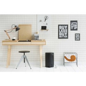 Resim Brabantia Newıcon Matt Black Pedallı Çöp Kutusu 12L Siyah 